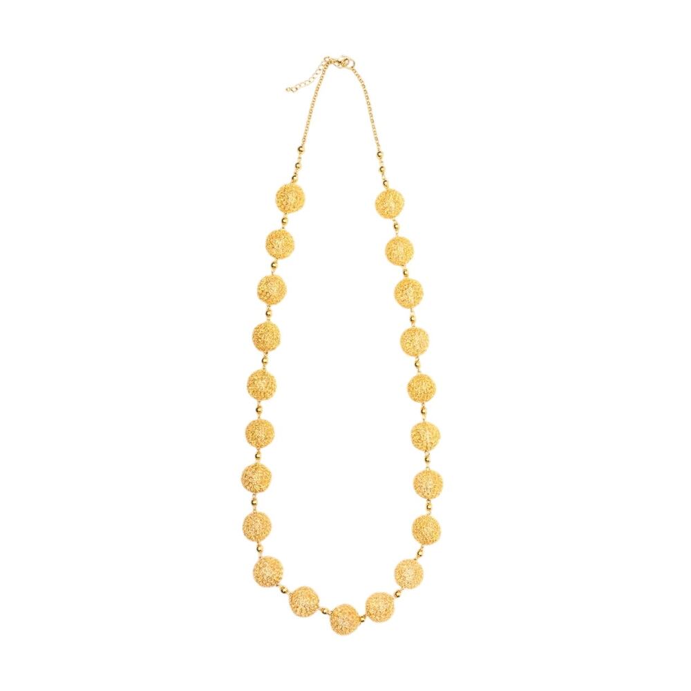 Frances Valentine Large Crochet Spheres Necklace ~ Gold
